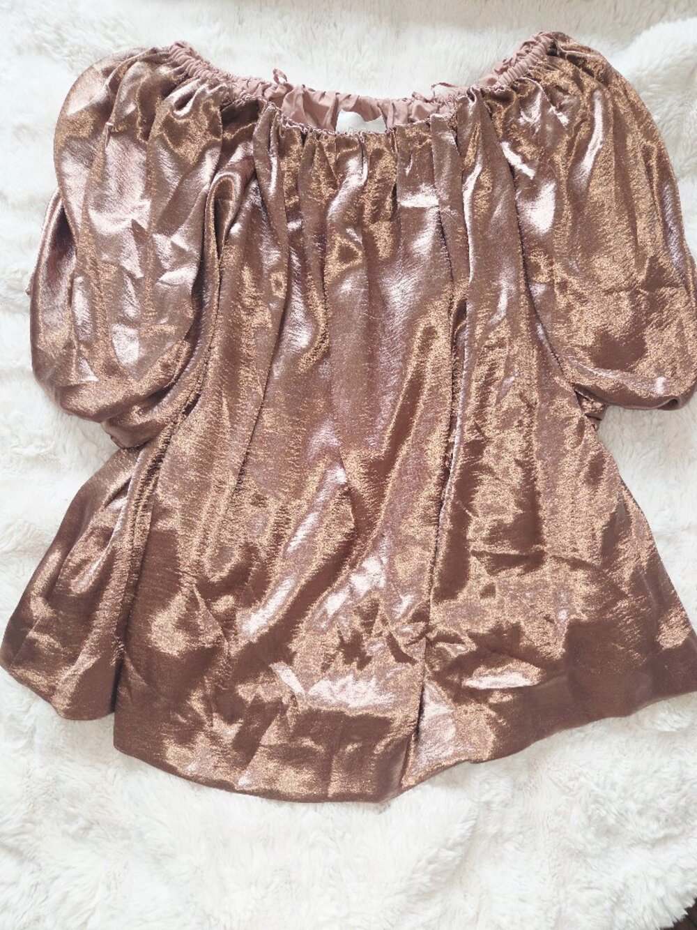 Mare Mare Off the shoulder Lined Satin Mini Dress